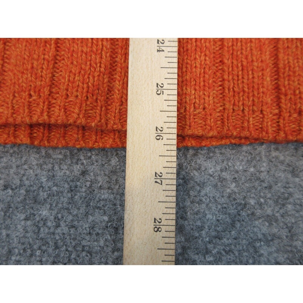 Abercrombie & Fitch Sweater Womens Extra Large Orange Turtle Neck Knit Lambswool - Picture 4 of 10